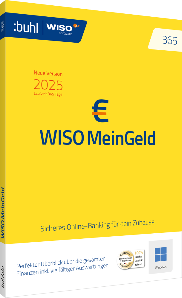 WISO Mein Geld 365 (Version 2026) (1 PC - 1 Jahr) ESD WISO Mein Geld 365 (Version 2026) (1 PC - 1 Jahr) ESD