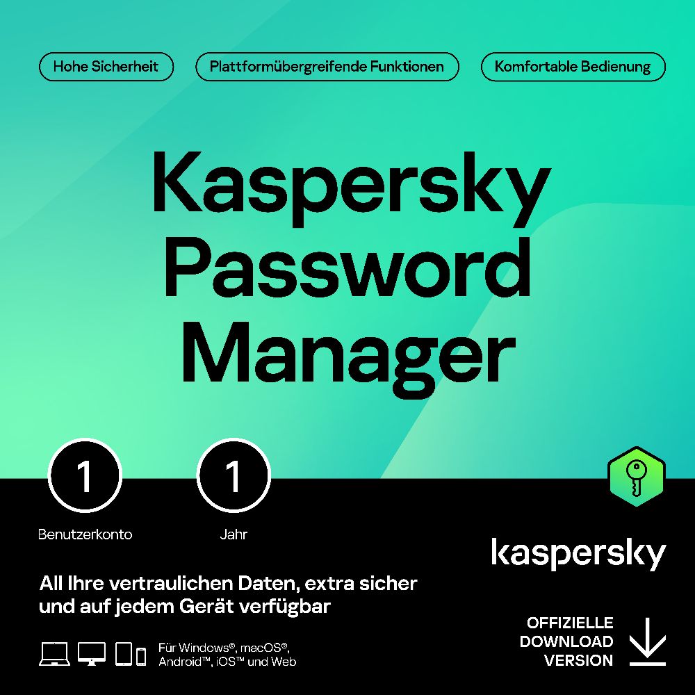 Kaspersky Password Manager (1 User - 1 Jahr) DACH ESD Kaspersky Password Manager (1 User - 1 Jahr) DACH ESD