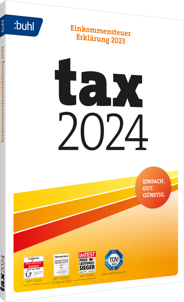 BUHL tax 2024 (für das Steuerjahr 2023) (1 User / PC - 1 Jahr) ESD BUHL tax 2024 (für das Steuerjahr 2023) (1 User / PC - 1 Jahr) ESD
