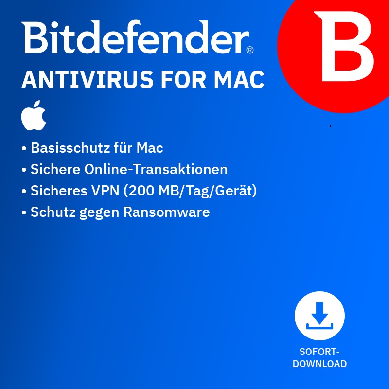 Bitdefender Antivirus for MAC (3 Device - 1 Jahr) EU ESD Bitdefender Antivirus for MAC (3 Device - 1 Jahr) EU ESD
