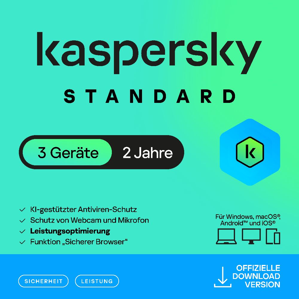 Kaspersky Standard (3 Device - 2 Jahre) DACH ESD Kaspersky Standard (3 Device - 2 Jahre) DACH ESD