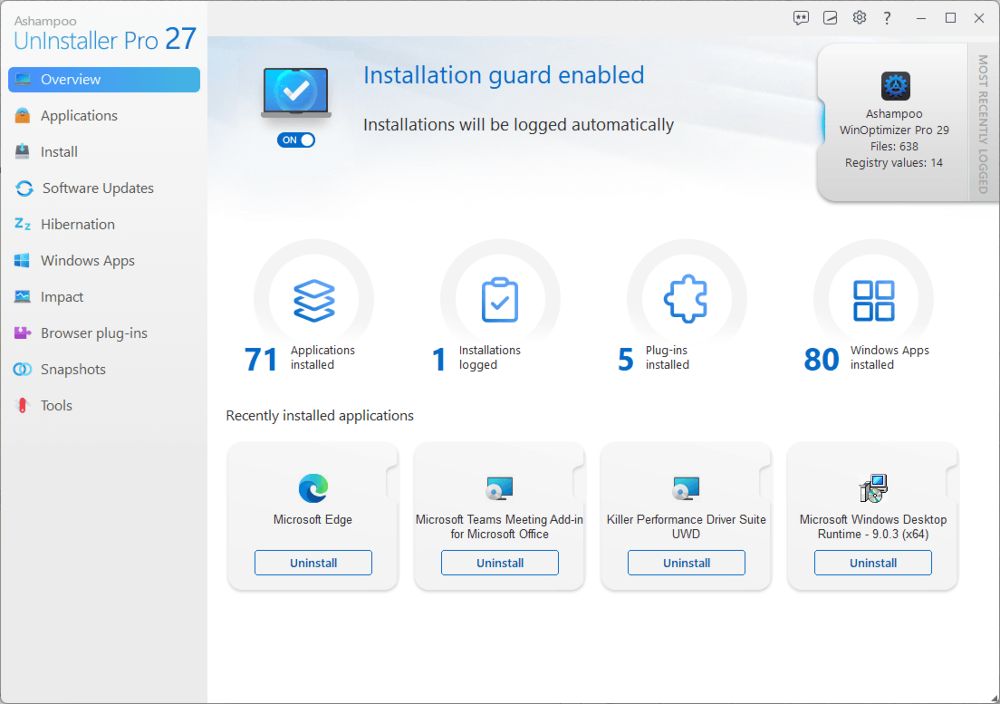 Ashampoo UnInstaller Pro 27 (1 PC - perpetual) ESD