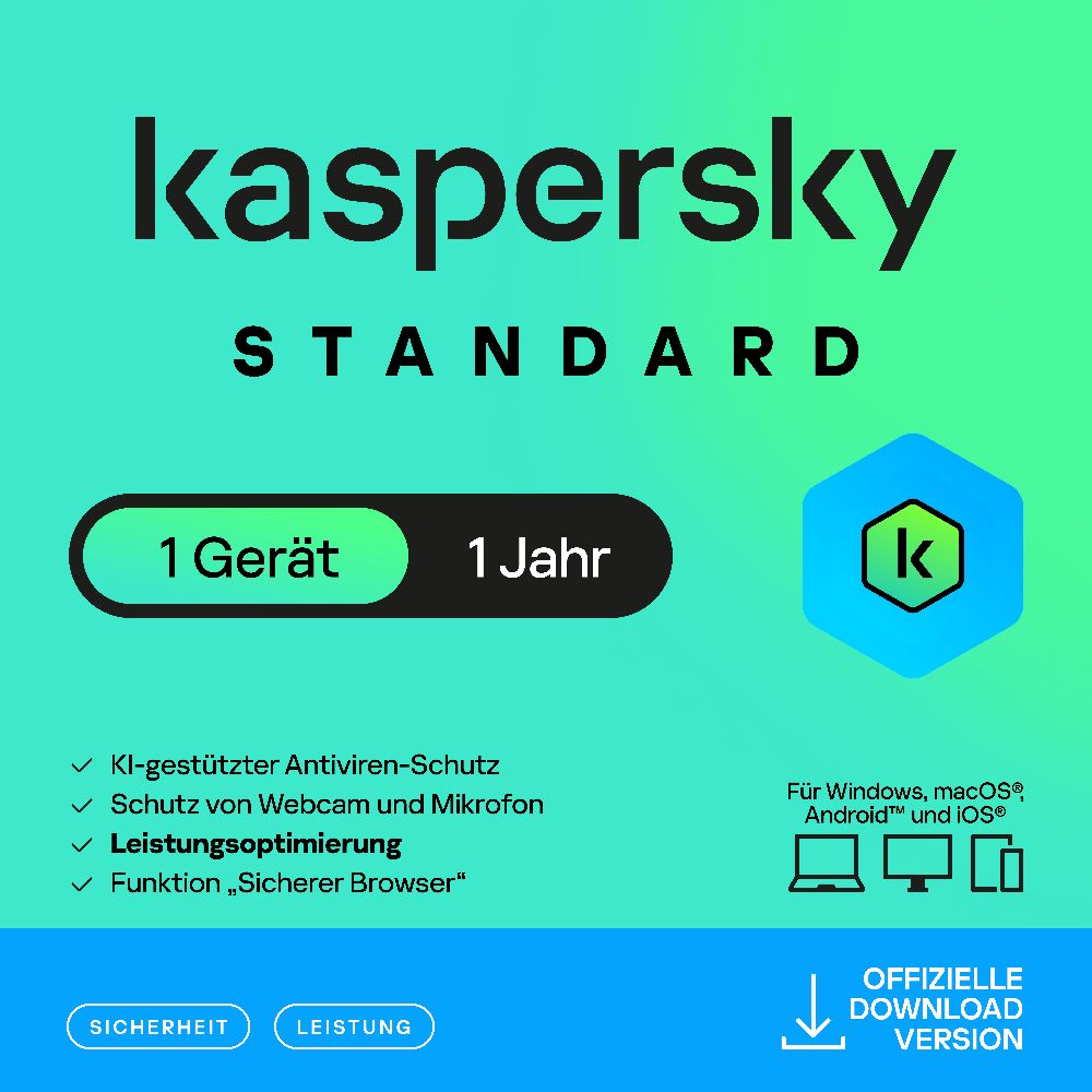 Kaspersky Standard (1 Device - 1 Jahr) DACH ESD Kaspersky Standard (1 Device - 1 Jahr) DACH ESD