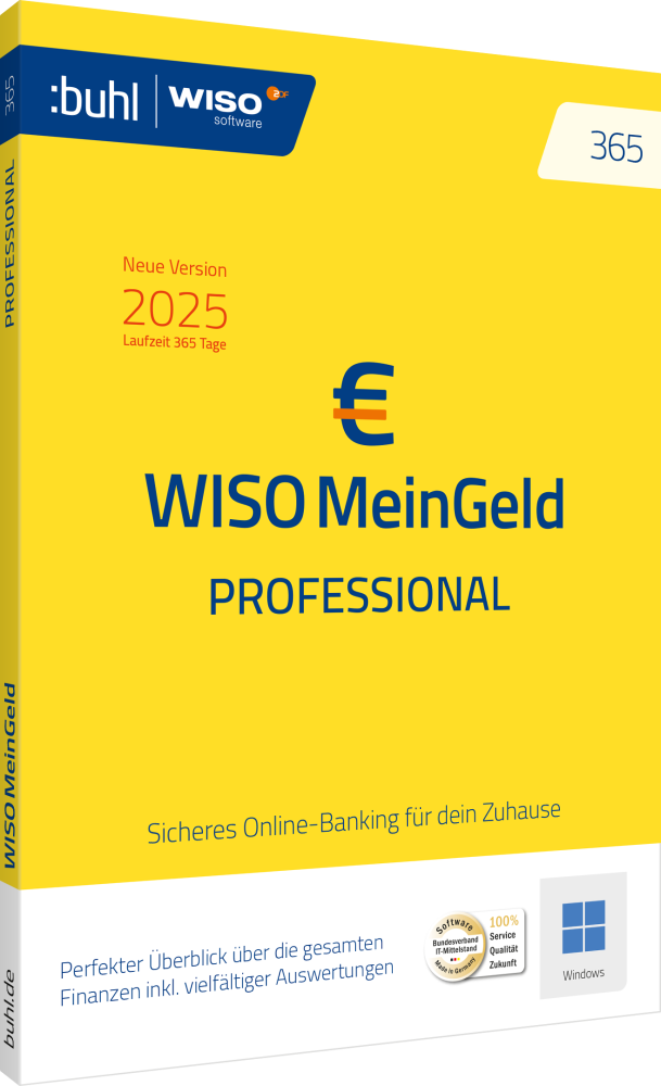 WISO Mein Geld Professional 365 (Version 2026) (1 PC - 1 Jahr) ESD WISO Mein Geld Professional 365 (Version 2026) (1 PC - 1 Jahr) ESD