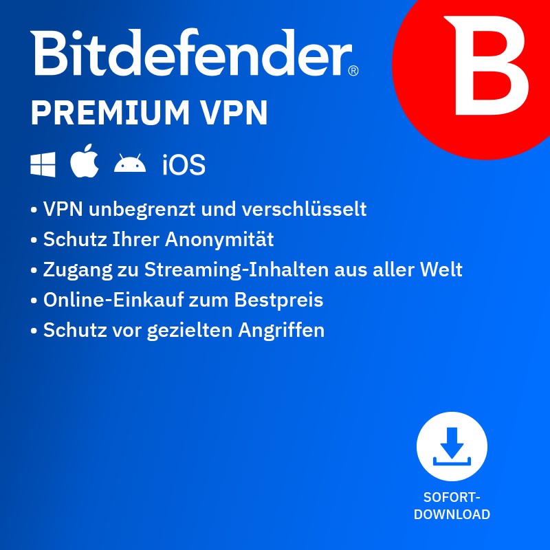 Bitdefender Premium VPN (10 Device - 1 Jahr) DACH ESD Bitdefender Premium VPN (10 Device - 1 Jahr) DACH ESD