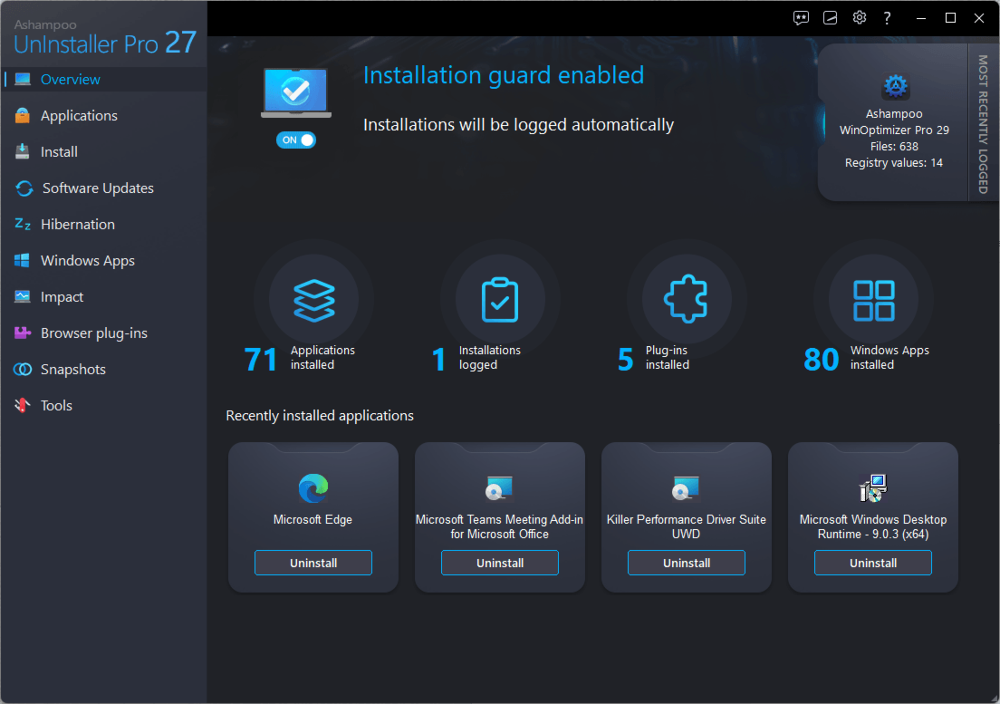 Ashampoo UnInstaller Pro 27 (1 PC - perpetual) ESD