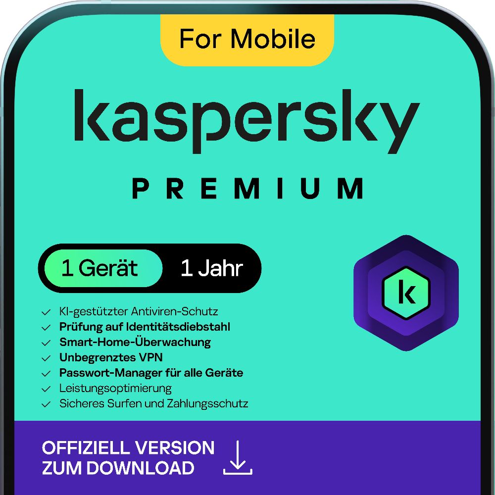 Kaspersky Mobile Premium (1 Device - 1 Jahr) DACH ESD