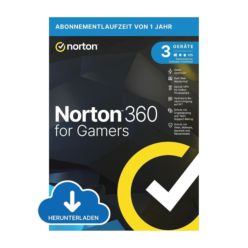 Norton 360 ABO + VPN (3 D - 1 Jahr) inkl. 50GB for Gamers