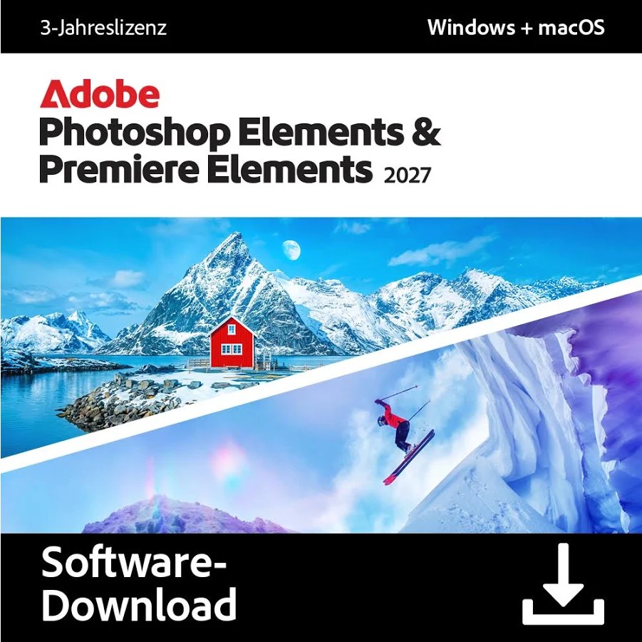 Adobe Photoshop + Premiere Elements 2027 (1 User - 3 J) ESD