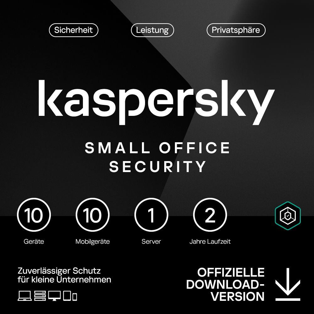 Kaspersky Small Office Security (1 Server + 5 Device + 5 Mobile - 2 Jahre) EU ESD